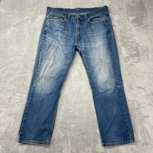 Levi's 514 Jeans Mens 36x34 (36x29) Blue Denim Medium Wash Red Tag Straight Leg